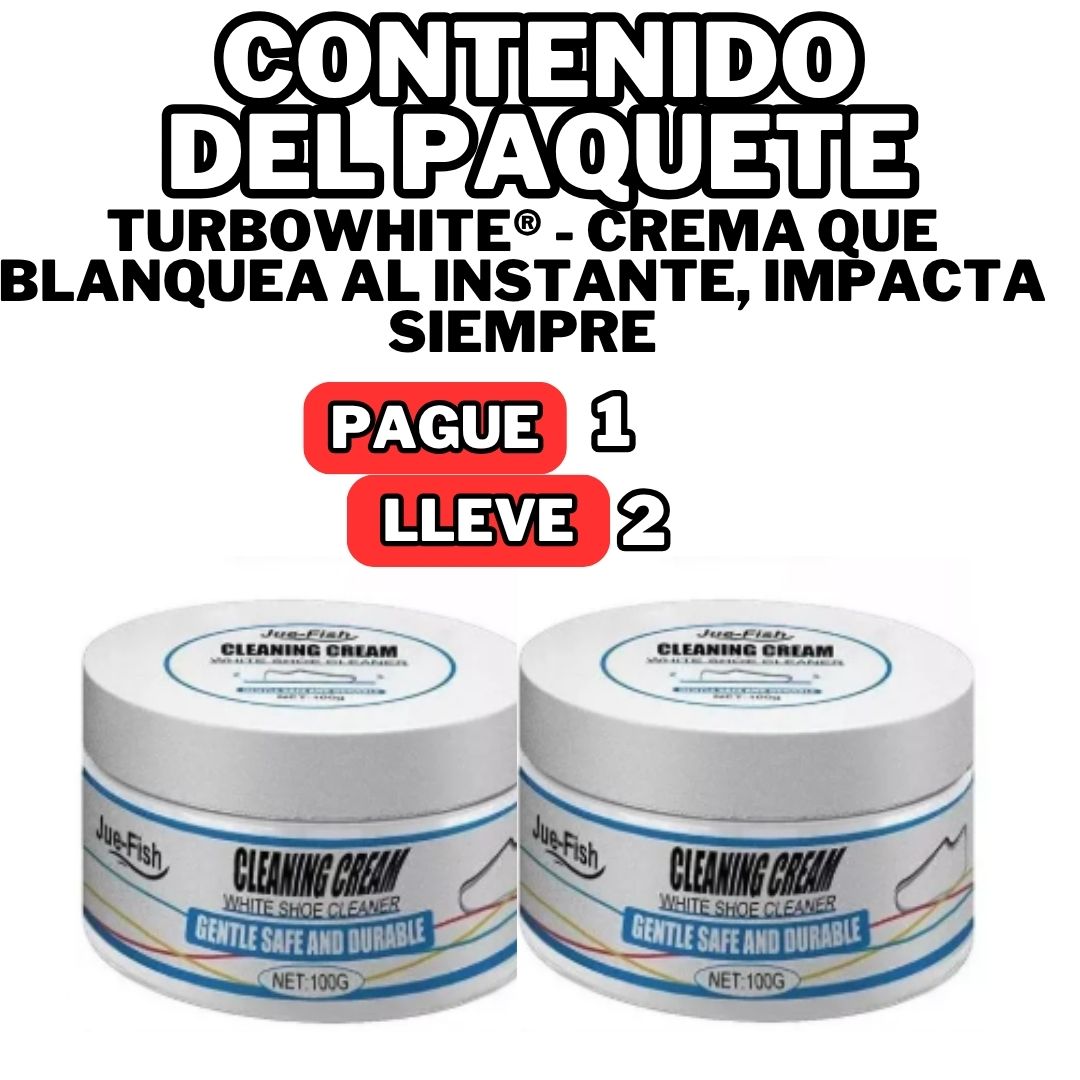 Turbowhite® - CREMA QUE BLANQUEA AL INSTANTE, IMPACTA SIEMPRE