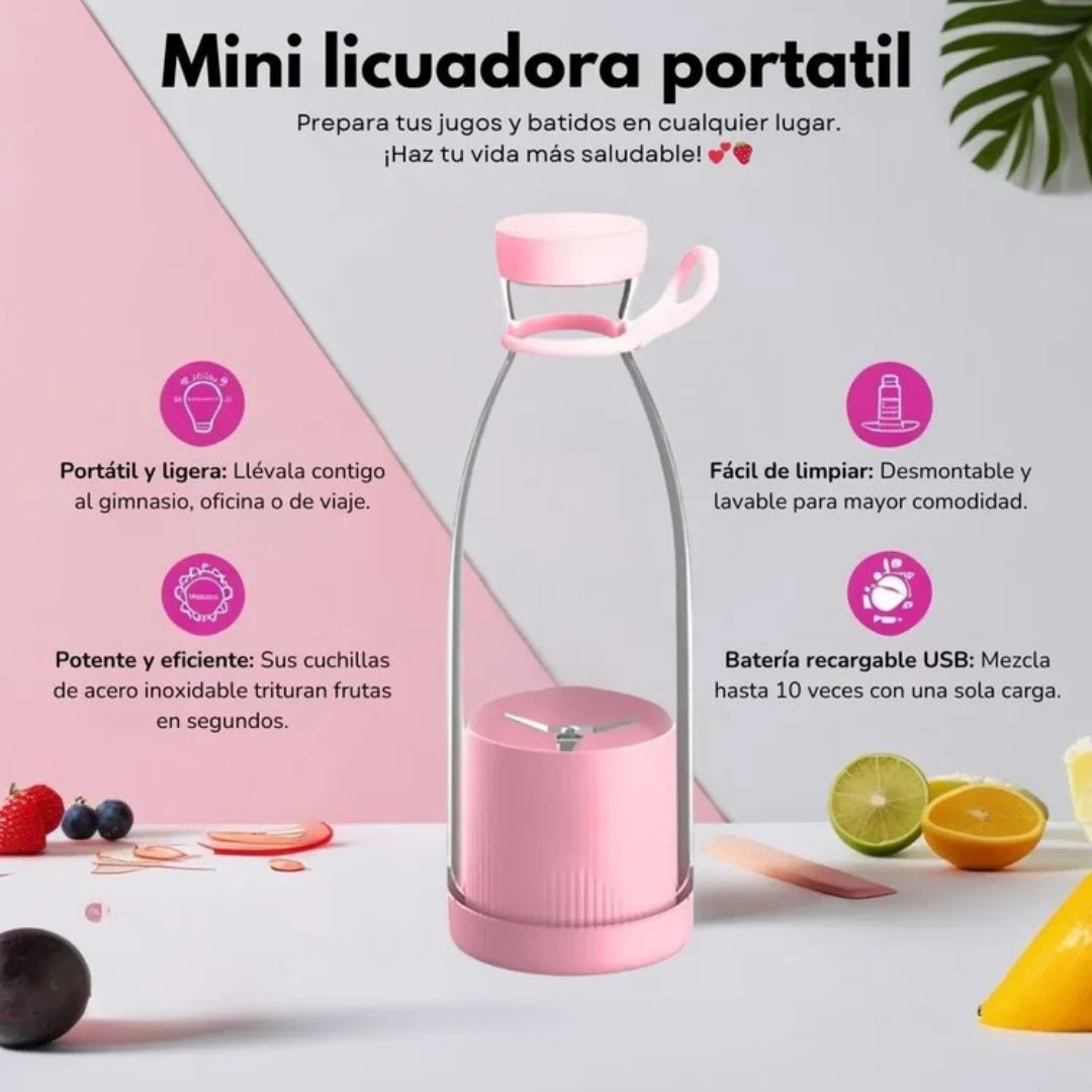 MiniBlend® - MINI LICUADORA PORTÁTIL, IDEAL PARA BATIDOS RÁPIDOS