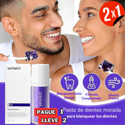 SmileKit® - CREMA BLANQUEADORA 2X1, ILUMINA, CUIDA Y RESALTA TU SONRISA