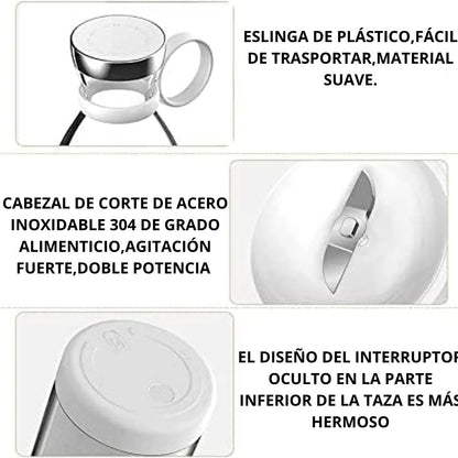 MiniBlend® - MINI LICUADORA PORTÁTIL, IDEAL PARA BATIDOS RÁPIDOS
